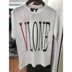 Vlone White And Red Tee Shirt -Fusion Wear Shop 002199d6copy