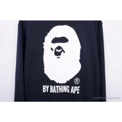 BAPE Behind The Great Ape-Man Head Long Sleeve Shirt 'DARK BLUE' -Fusion Wear Shop 00daee43