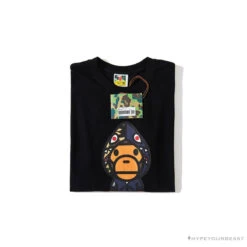 BAPE Baby Milo Blue Shark Hat Little Monkey Tee Shirt 'BLACK' -Fusion Wear Shop 00f7c53f