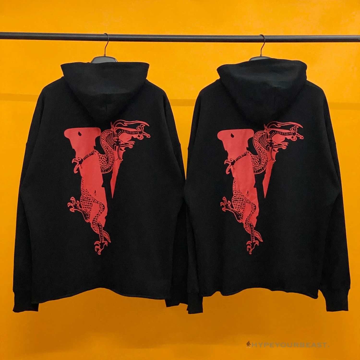 Vlone Black Red Serpent Hoodie 1 Vlone Black Red Serpent Hoodie
