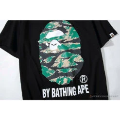 BAPE Tiger Pattern Camouflage Ape Man Initial Print Tee Shirt 'BLACK' 19 BAPE Tiger Pattern Camouflage Ape Man Initial Print Tee Shirt 'BLACK' -Fusion Wear Shop 05247b4e