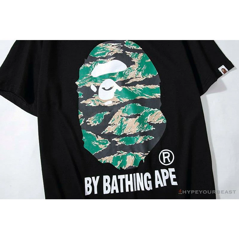 BAPE Tiger Pattern Camouflage Ape Man Initial Print Tee Shirt 'BLACK' 6 BAPE Tiger Pattern Camouflage Ape Man Initial Print Tee Shirt 'BLACK' - Image 6