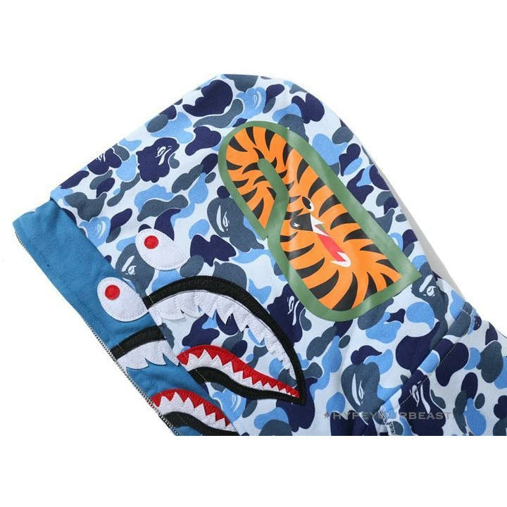 Bape Camo Hoodie Shark Head BLUE 6 Bape Camo Hoodie Shark Head BLUE - Image 6