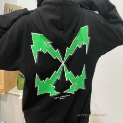 Off-White Green Hoodie - Black -Fusion Wear Shop 072ab304copy