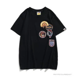 BAPE Shark Head Crazy Patch Tee Shirt