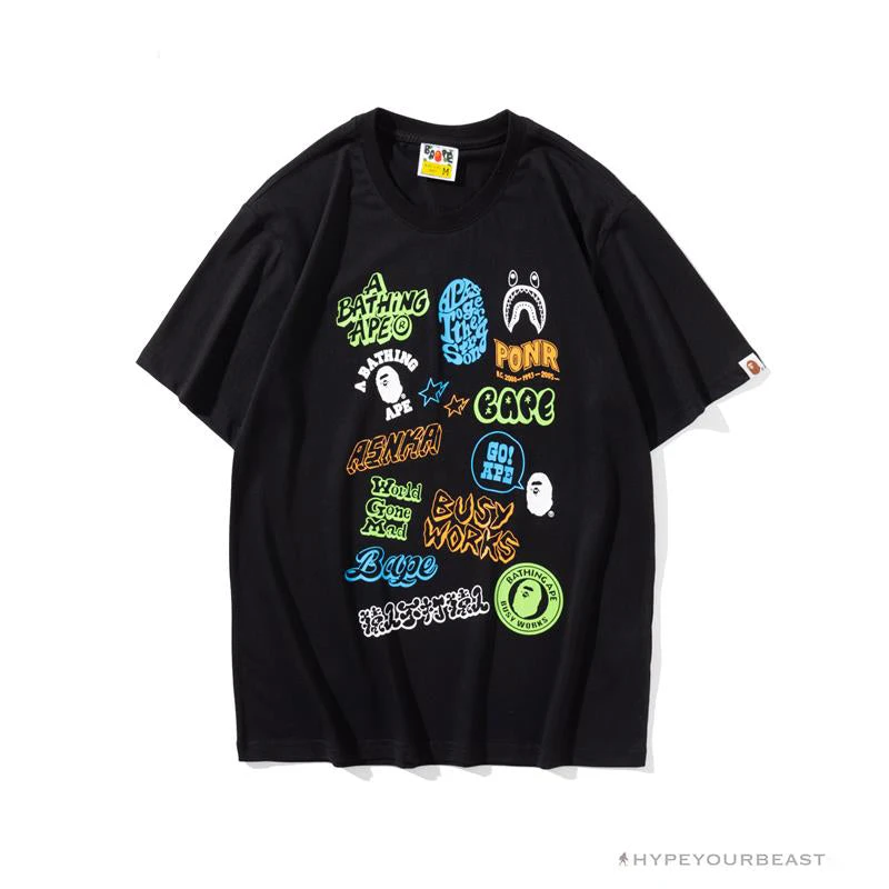 BAPE Street Graffiti Tee Shirt 'BLACK' 1 BAPE Street Graffiti Tee Shirt 'BLACK'
