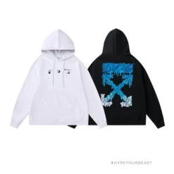 Off White Hoodie Royal - Black -Fusion Wear Shop 0888f5f6