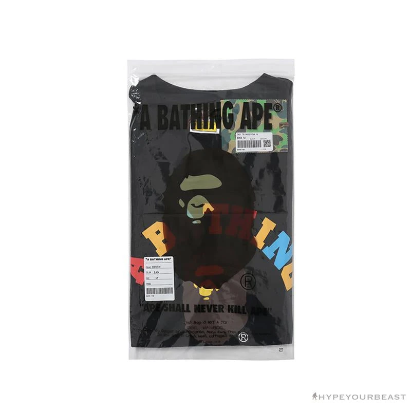 BAPE Little Ape Head Colorful Classic Tee Shirt 'BLACK' 4 BAPE Little Ape Head Colorful Classic Tee Shirt 'BLACK' - Image 4