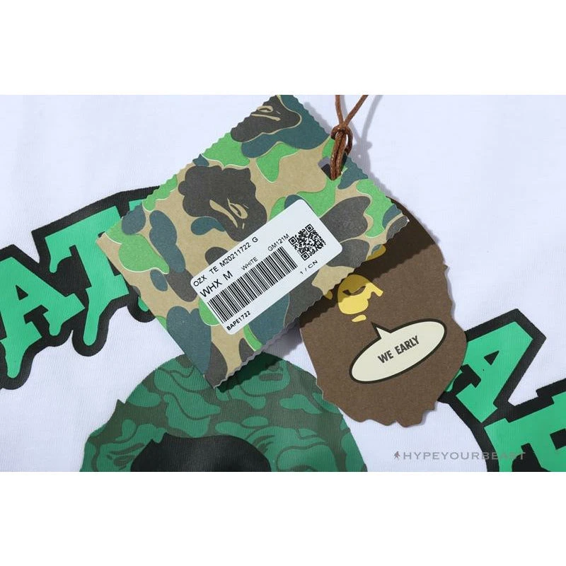 BAPE Paint Splash Green Camouflage Tee Shirt 'WHITE' 5 BAPE Paint Splash Green Camouflage Tee Shirt 'WHITE' - Image 5