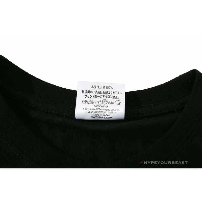 BAPE Blue Ape Head Green Storm Tee Shirt 'BLACK' 4 BAPE Blue Ape Head Green Storm Tee Shirt 'BLACK' - Image 4