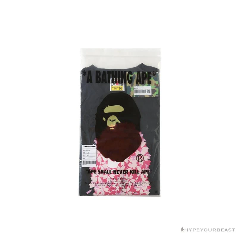 BAPE Japan Limited Edition Pink Cherry Tree Tee Shirt 'BLACK' 17 BAPE Japan Limited Edition Pink Cherry Tree Tee Shirt 'BLACK' - Image 17
