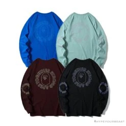 BAPE APES TOGETHER English Alphabet Ape Head Long Sleeve Shirt 'MINT GREEN' -Fusion Wear Shop 0df62ca0 47f6a010 c1d9 476b b1db cf5ba668f365