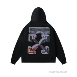 Off White Hoodie Fighter - Black -Fusion Wear Shop 0e007bbc