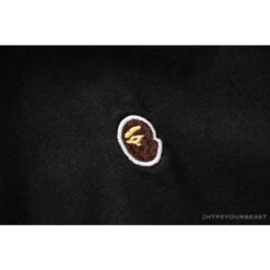 BAPE Classic Embroidered Logo Ape Head Tee Shirt 'BLACK' -Fusion Wear Shop 0f170ef1