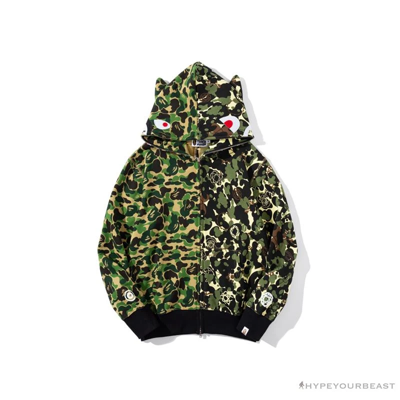 BAPE X UNKLE Camouflage Green Belt Ear Hoodie 1 BAPE X UNKLE Camouflage Green Belt Ear Hoodie