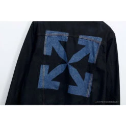 OFF-WHITE Autumn And Winter New ️Back Blue Arrow Wash Denim Jacket -Fusion Wear Shop 10 953ab120 be39 491b bef6 a733f29a98ba