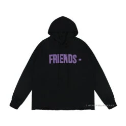 Vlone Purple And Black Friends Hoodie