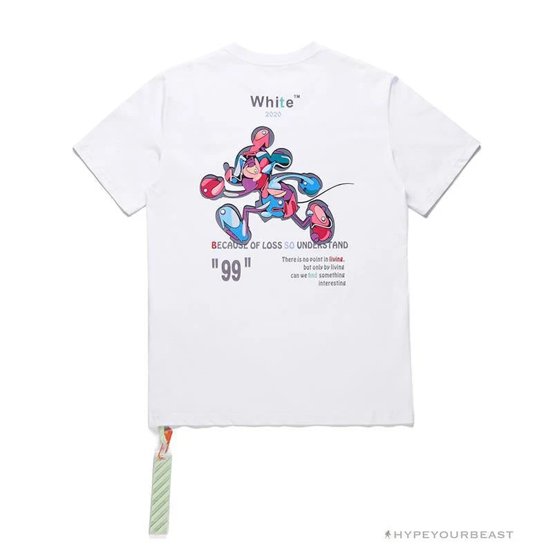 OFF-WHITE Joint Running Mickey Mouse Arrow Tee Shirt 'WHITE' 2 OFF-WHITE Joint Running Mickey Mouse Arrow Tee Shirt 'WHITE' - Image 2