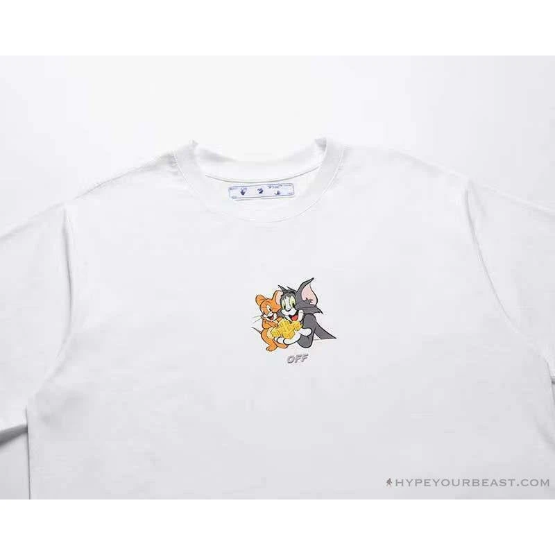OFF-WHITE Cat And Mouse Tee Shirt 'WHITE' 3 OFF-WHITE Cat And Mouse Tee Shirt 'WHITE' - Image 3