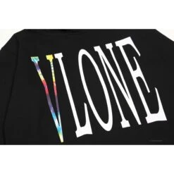 Vlone Hoodie Black Rainbow 10 Vlone Hoodie Black Rainbow -Fusion Wear Shop 13cc7570copy