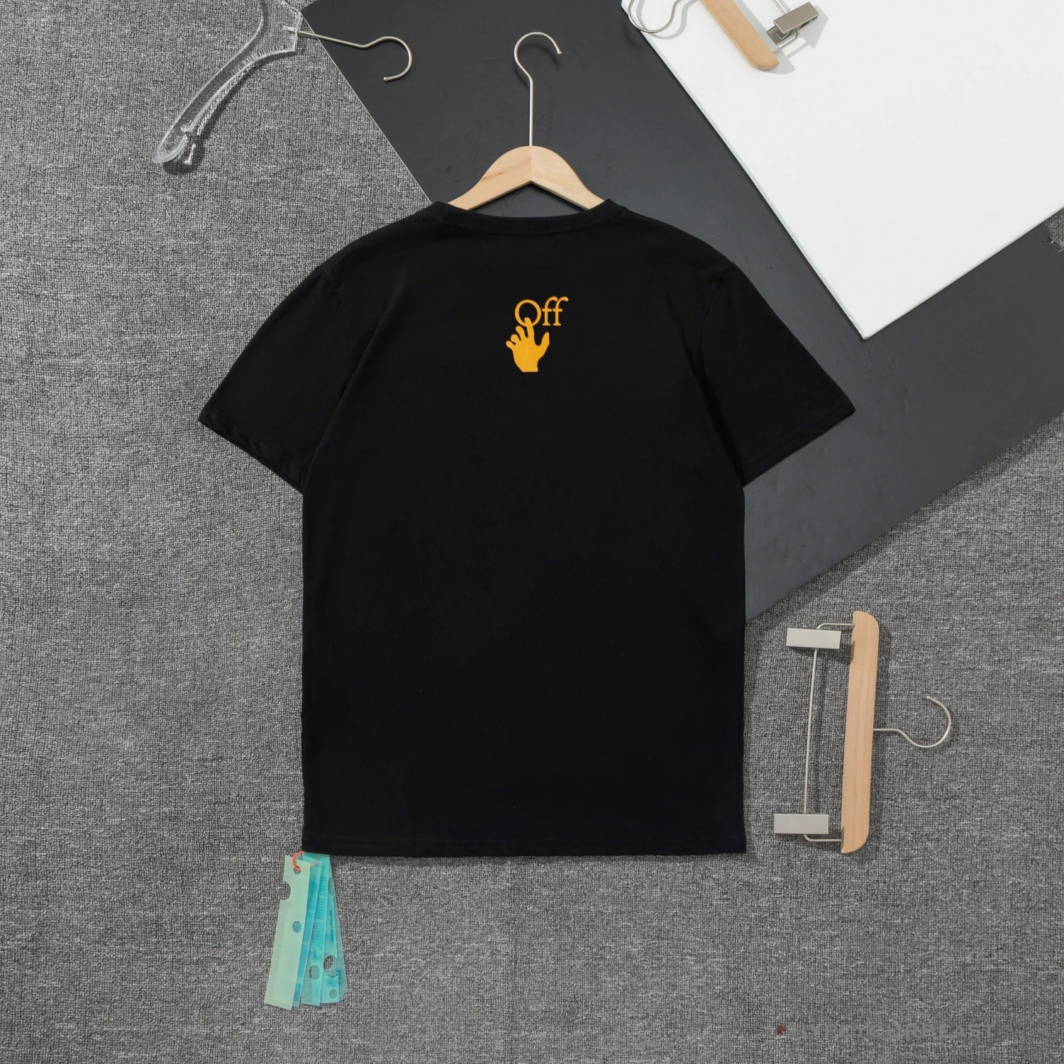 OFF-WHITE Orange Hand Tee Shirt 'BLACK' 2 OFF-WHITE Orange Hand Tee Shirt 'BLACK' - Image 2