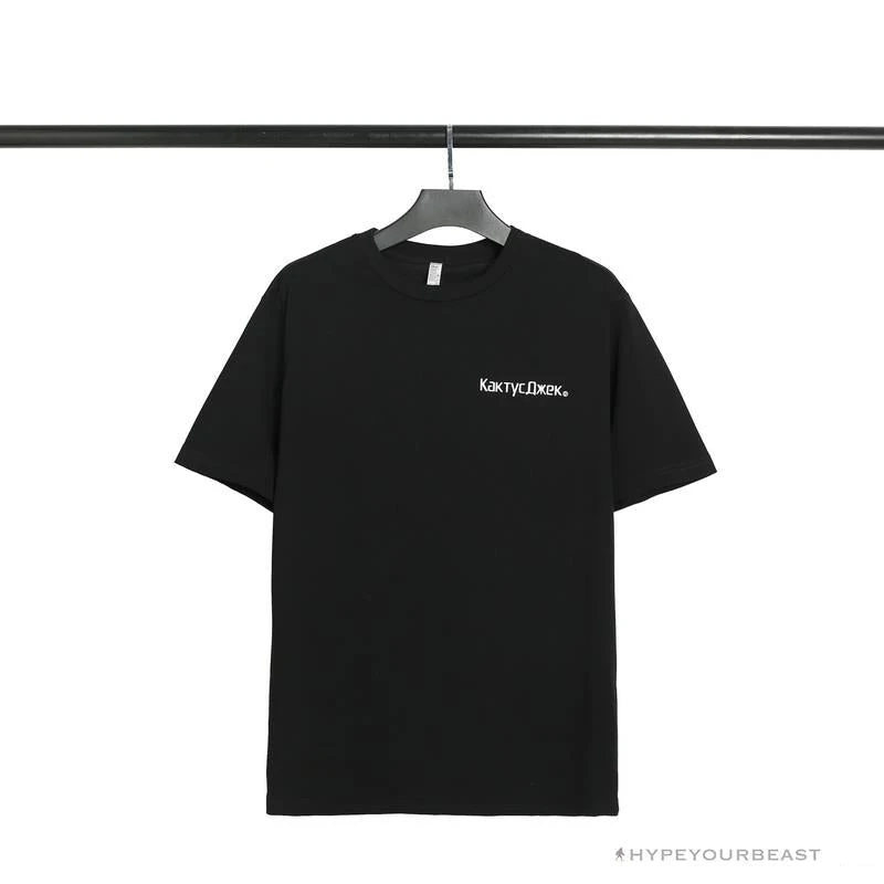 OFF-WHITE Travis Scott Cactus Jack Kakty Comek Tee Shirt 'BLACK' 1 OFF-WHITE Travis Scott Cactus Jack Kakty Comek Tee Shirt 'BLACK'
