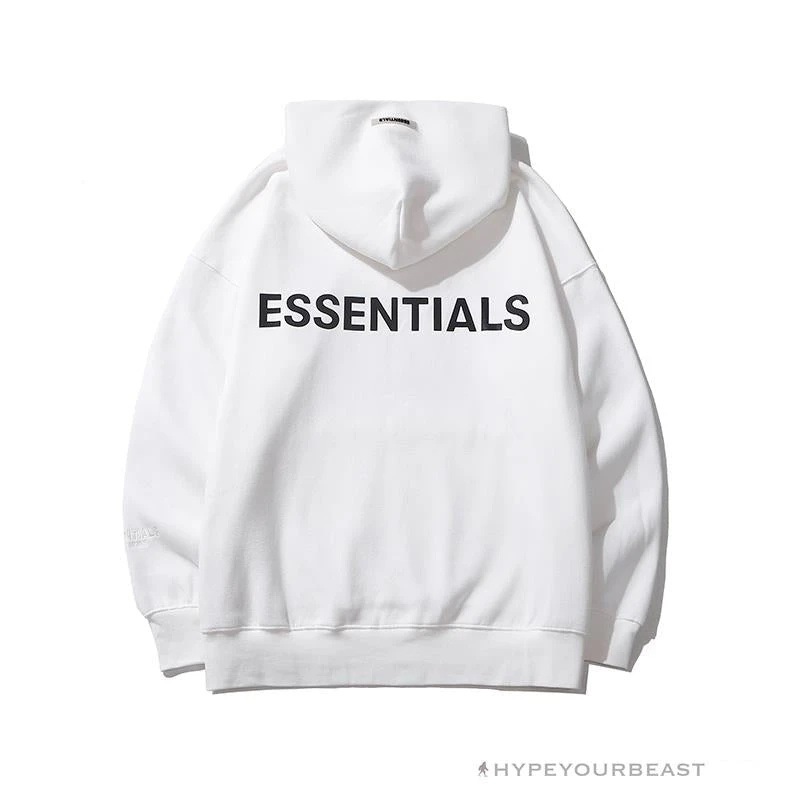 FOG Hoodie Reflective ‘ESSENTIALS’ White 2 FOG Hoodie Reflective ‘ESSENTIALS’ White - Image 2