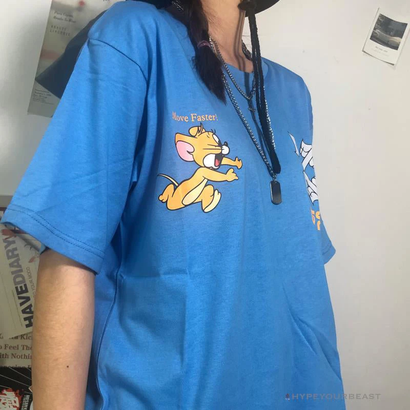 OFF-WHITE Jerry Move Faster Tee Shirt 'BLUE' 19 OFF-WHITE Jerry Move Faster Tee Shirt 'BLUE' - Image 19