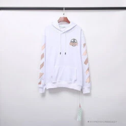 OFF-WHITE Rubber Strip Arrow Hoodie 'WHITE'