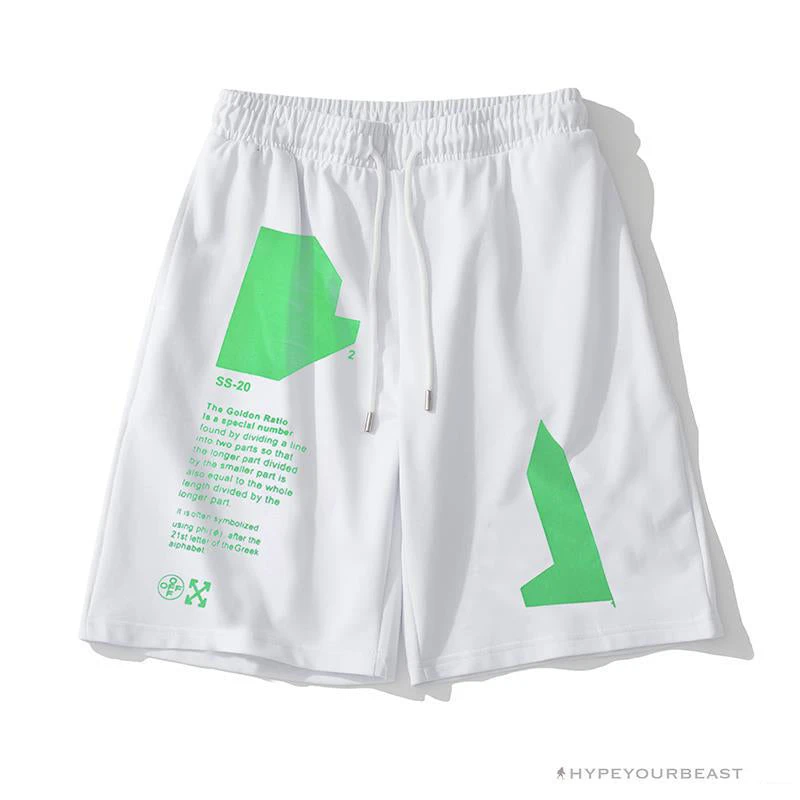 OFF-WHITE Golden Ratio Shorts 'WHITE' 1 OFF-WHITE Golden Ratio Shorts 'WHITE'