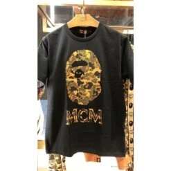BAPE X MCM Camouflage Ape Head Tee Shirt 'BLACK' -Fusion Wear Shop 18822dd4