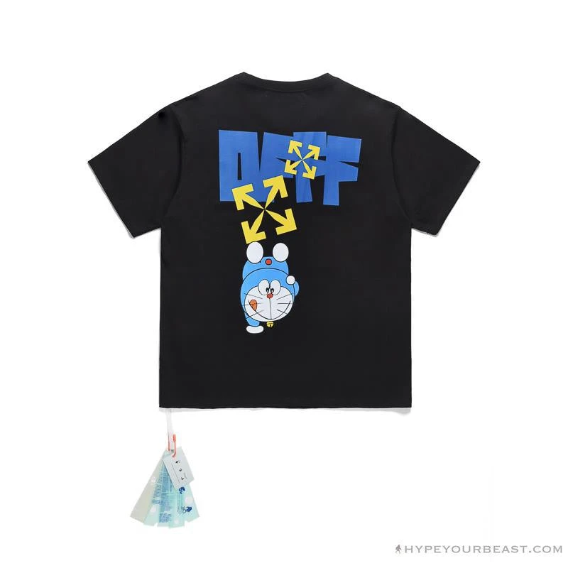 OFF-WHITE Doraemon Stereo Arrow Tee Shirt BLACK 2 OFF-WHITE Doraemon Stereo Arrow Tee Shirt BLACK - Image 2