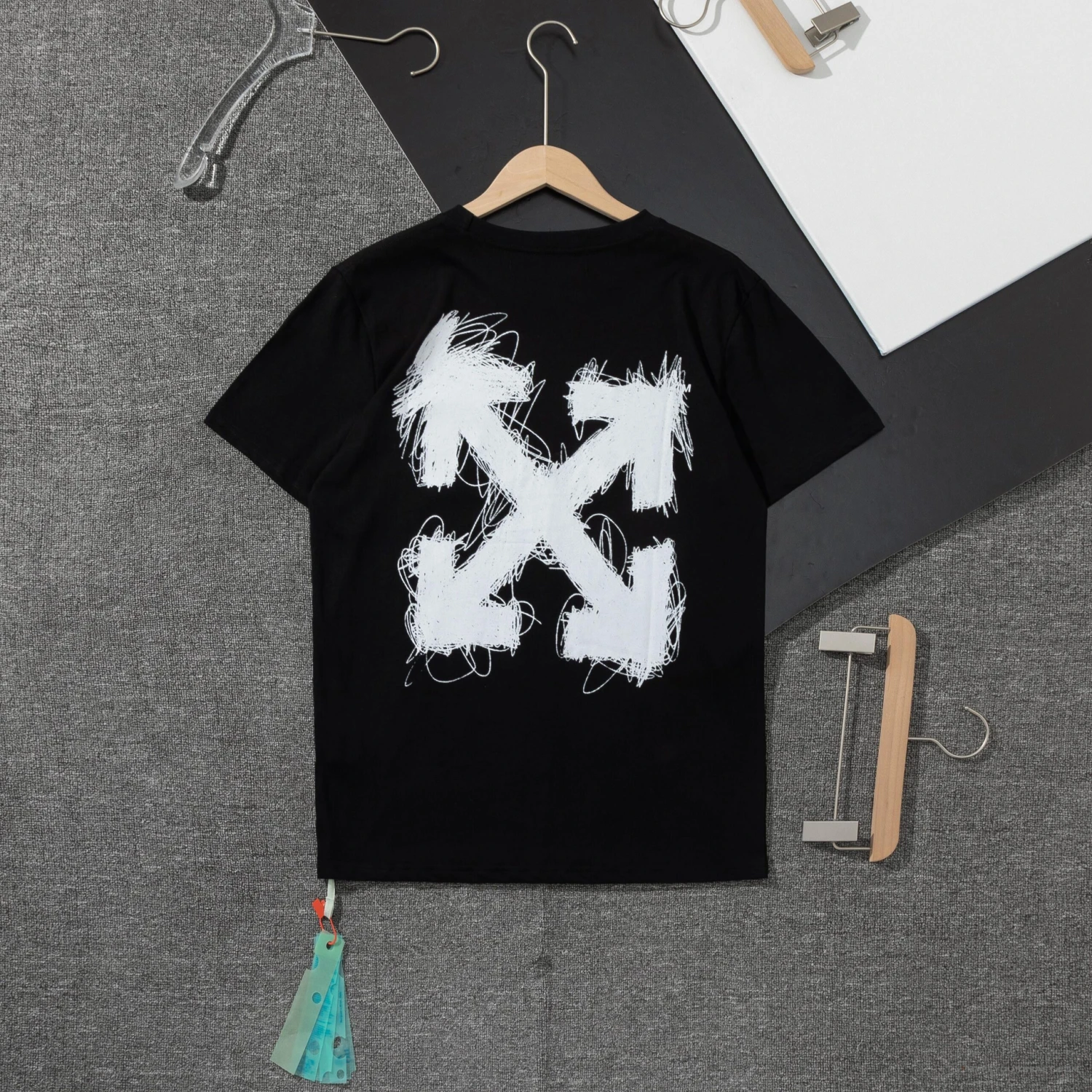 OFF-WHITE Ballpoint Pen Depicting Pattern Tee Shirt 'BLACK' 1 OFF-WHITE Ballpoint Pen Depicting Pattern Tee Shirt 'BLACK'