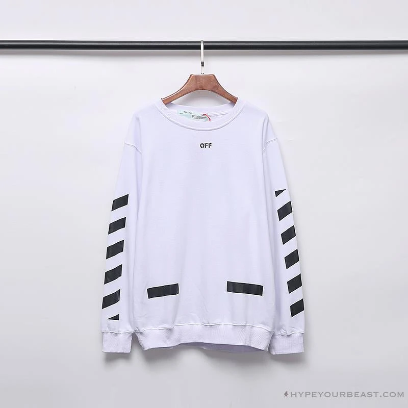 OFF-WHITE Classic Basic Cotton Terry Long Sleeve Shirt 'WHITE' 3 OFF-WHITE Classic Basic Cotton Terry Long Sleeve Shirt 'WHITE' - Image 3