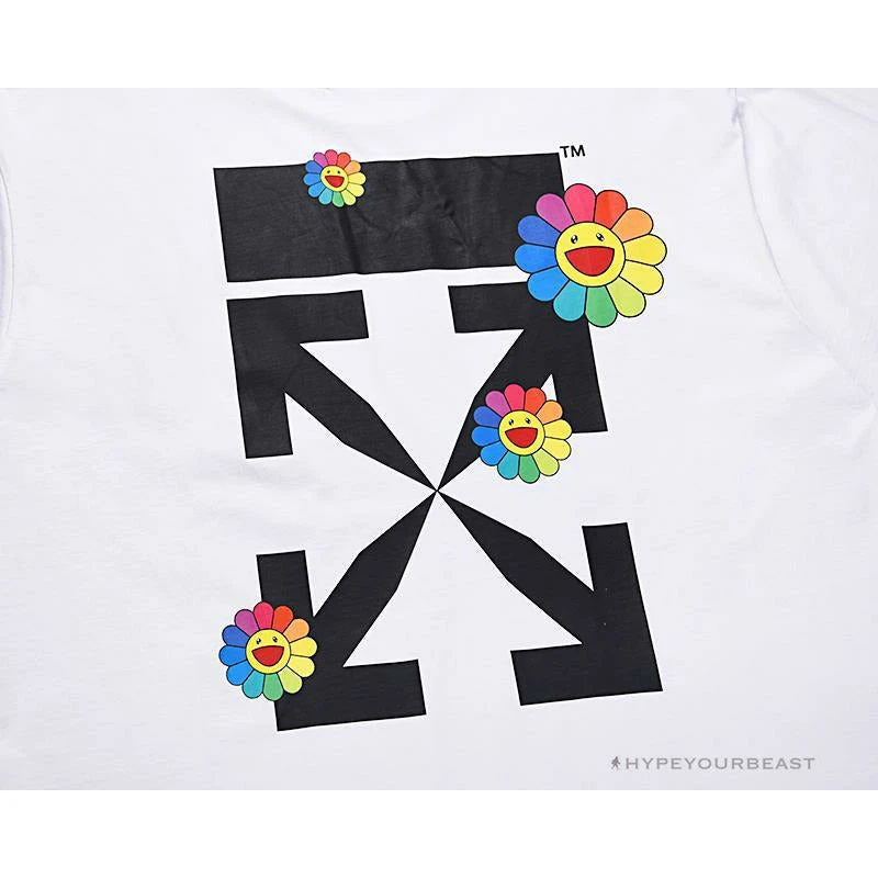 OFF-WHITE Takashi Murakami Sunflower Tee Shirt 'WHITE' 6 OFF-WHITE Takashi Murakami Sunflower Tee Shirt 'WHITE' - Image 6