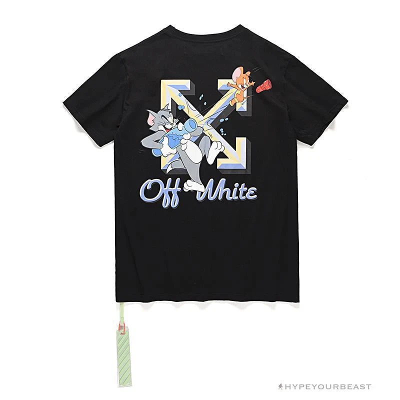 OFF-WHITE Summer Tom And Jerry Print Tee Shirt 'BLACK' 2 OFF-WHITE Summer Tom And Jerry Print Tee Shirt 'BLACK' - Image 2