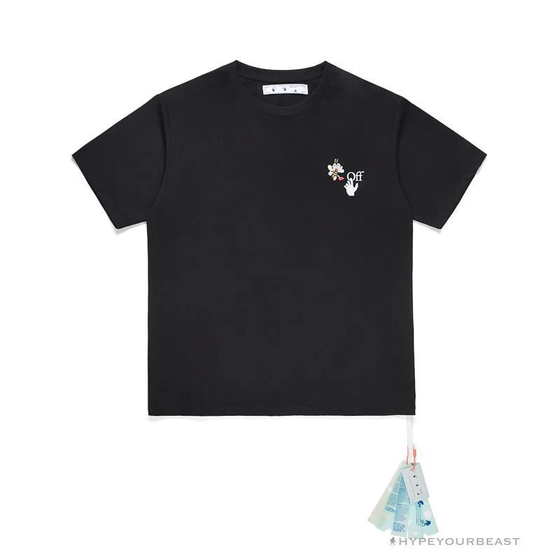 OFF-WHITE Takashi Murakami Sunflower Tee Shirt 'BLACK' 2 OFF-WHITE Takashi Murakami Sunflower Tee Shirt 'BLACK' - Image 2