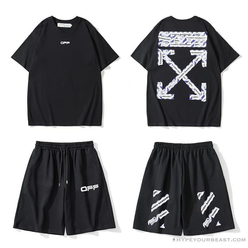 OFF-WHITE Cabin Baggage Shorts 'BLACK' 7 OFF-WHITE Cabin Baggage Shorts 'BLACK' - Image 7
