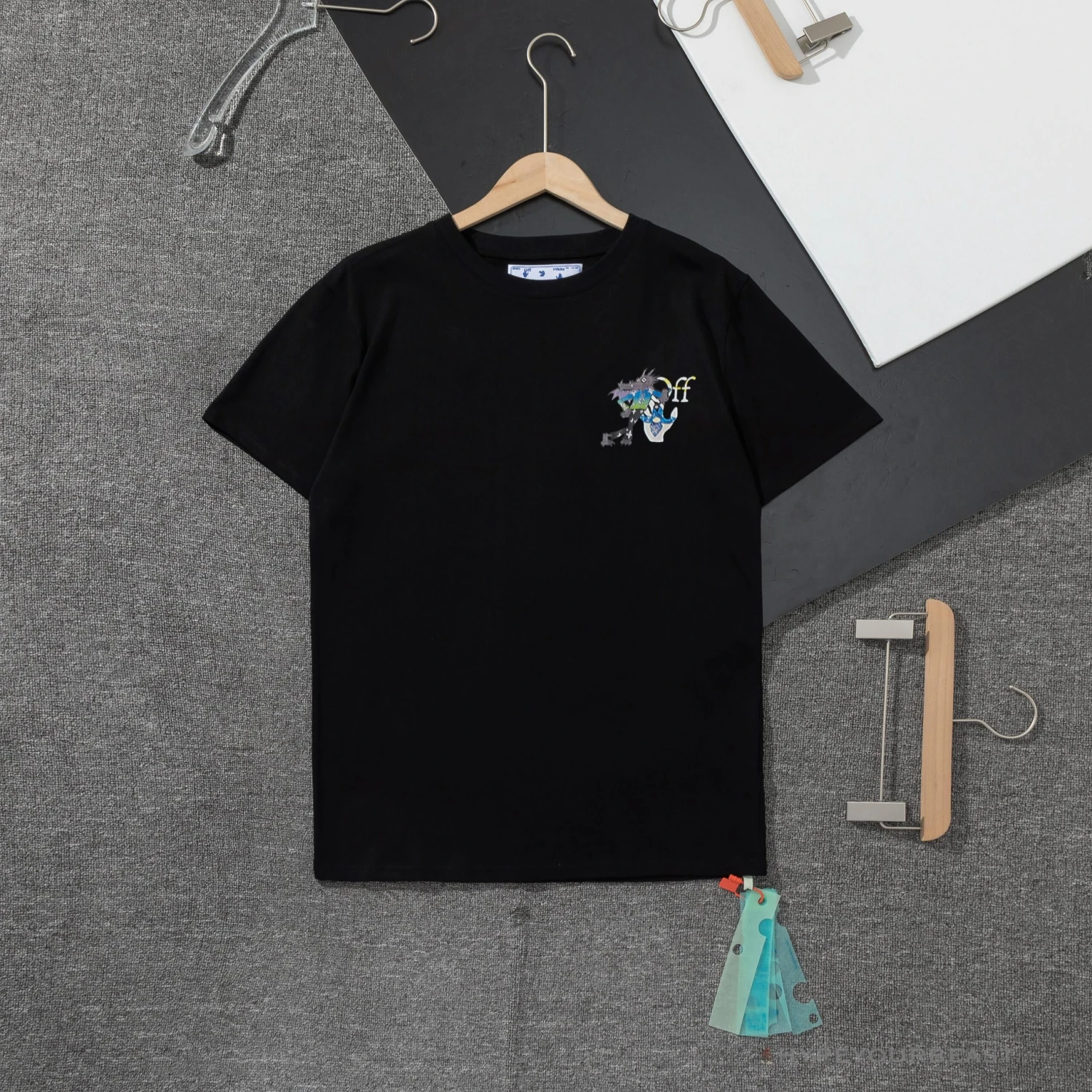 OFF-WHITE LV Pattern Cartoon Series Tee Shirt 'BLACK' 1 OFF-WHITE LV Pattern Cartoon Series Tee Shirt 'BLACK'