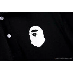 BAPE Classic Ape Head Print Versatile Polo Shirt 'BLACK' 13 BAPE Classic Ape Head Print Versatile Polo Shirt 'BLACK' -Fusion Wear Shop 1aa1ab3a