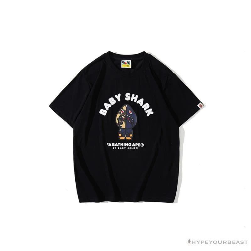 BAPE Baby Shark Red Shark Tee Shirt 'BLACK' 1 BAPE Baby Shark Red Shark Tee Shirt 'BLACK'