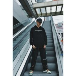 Off White Hoodie Machine Black -Fusion Wear Shop 1bb156a3