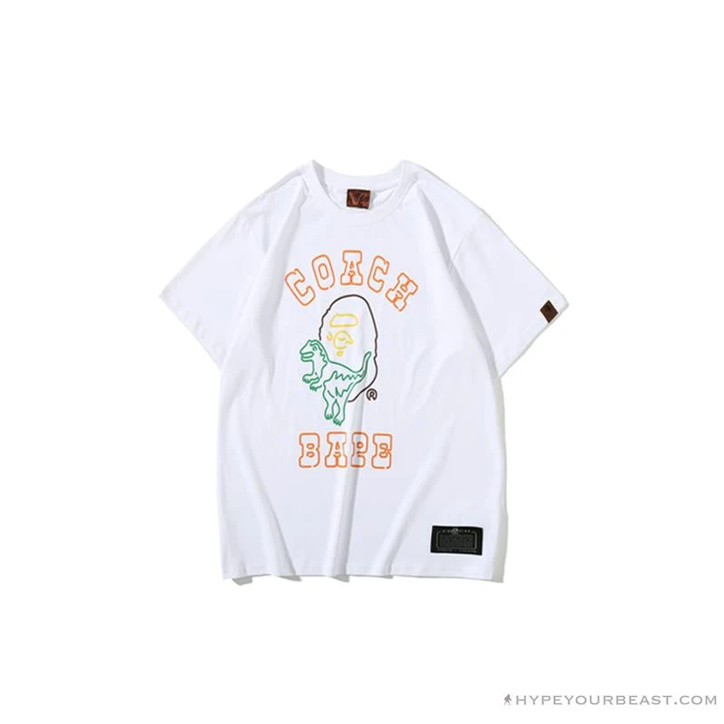 BAPE Little Dinosaur Cartoon Line Tee Shirt 1 BAPE Little Dinosaur Cartoon Line Tee Shirt