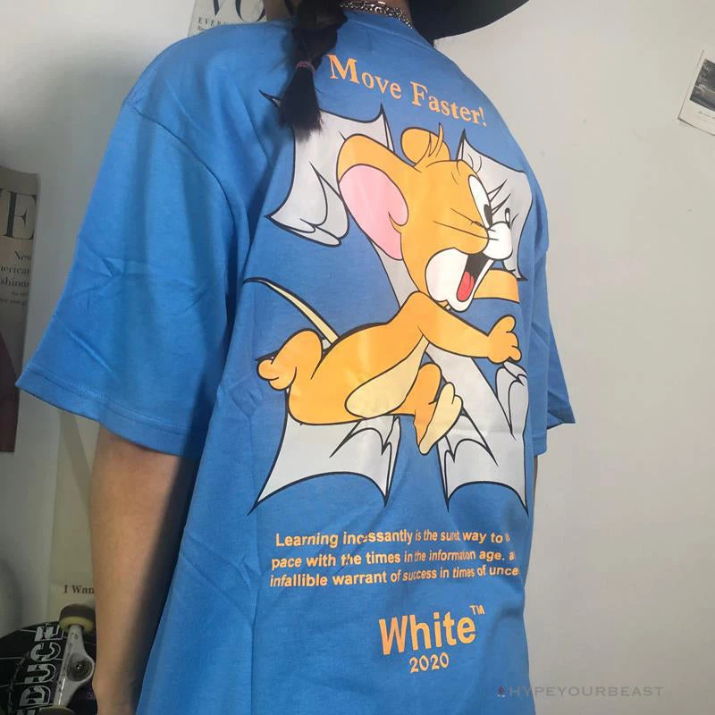 OFF-WHITE Jerry Move Faster Tee Shirt 'BLUE' 14 OFF-WHITE Jerry Move Faster Tee Shirt 'BLUE' - Image 14