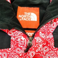 Supreme X TNF Bandana Jacket Red -Fusion Wear Shop 20bf2fdecopy