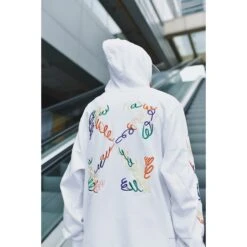 Off White Hoodie Embroidered White -Fusion Wear Shop 2339ffc1