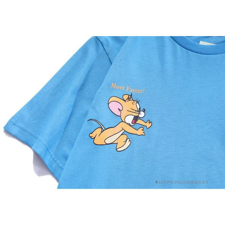 OFF-WHITE Jerry Move Faster Tee Shirt 'BLUE' 4 OFF-WHITE Jerry Move Faster Tee Shirt 'BLUE' - Image 4