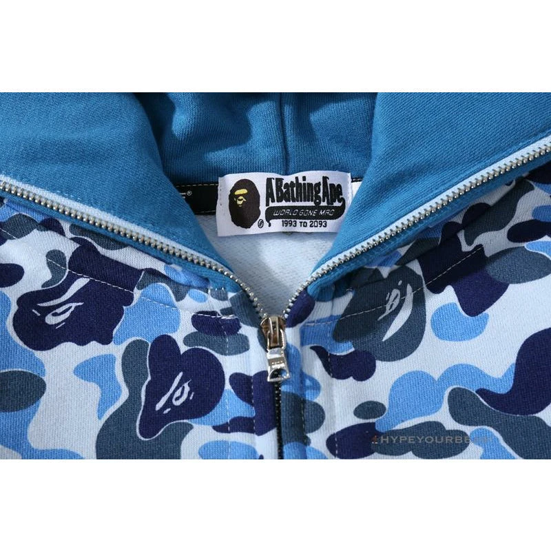 Bape Camo Hoodie Shark Head BLUE 7 Bape Camo Hoodie Shark Head BLUE - Image 7