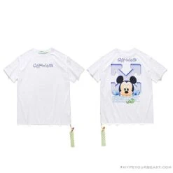 OFF-WHITE Disney Spring X Summer Mickey Arrow Tee Shirt 'WHITE' -Fusion Wear Shop 25