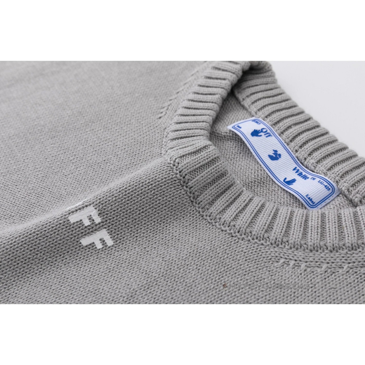 Off-White Shirt Grey White 3 Off-White Shirt Grey White - Image 3